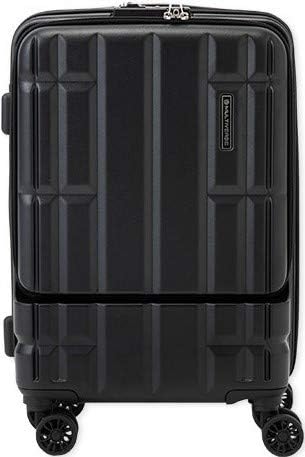 Amazon マルチバース スーツケース フロントオープン 機内持ち込み 容量拡張 Sサイズ 耐衝撃性素材 4輪ダブルキャスター Mvfp 51 フロントポケット ファスナータイプ キャリーバッグ フロスト ブラック Multiverse マルチバース スーツケース