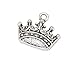 Yansanido Pack of 50 Alloy Crown Shape 15x18mm Charms Pendants for Making Bracelet and Necklace or Zipper pendant cellphone pendant (Crown 50pcs silver)
