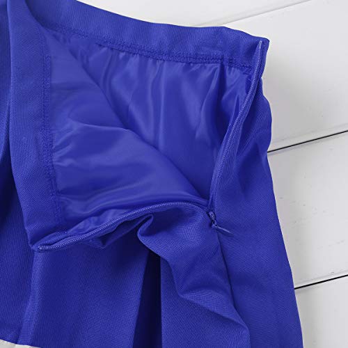 image for inlzdz Children Girls Box Pleated Mini Skirts Squad Cheer Leader Costu