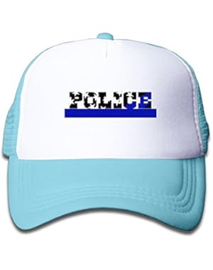 Police Youth Toddler Mesh Hats Boy and Girls Baseball Trucker Caps