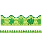 Carson Dellosa | St. Patrick's Day Scalloped Bulletin Board Borders | Scalloped, 13 Strips, 39ft