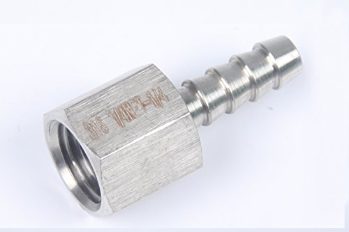 LTWFITTING Bar Production Stainless Steel 316 Barb Fitting Coupler 1/4