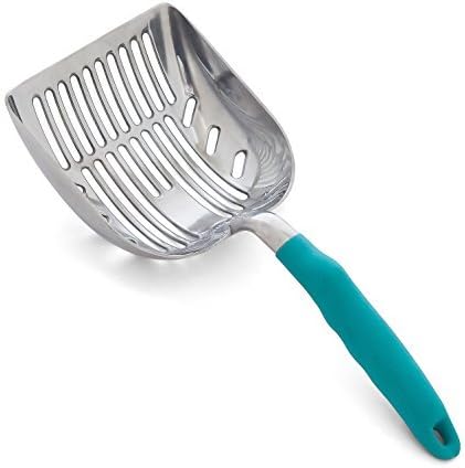 DuraScoop Jumbo Cat Litter Scoop, All Metal End-to-End with Solid Core, Sifter with Deep Shovel, Multi-Cat Tested Accept No Substitute for the Original (colors may vary) 2-Pack