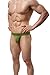 YuKaiChen Men's Briefs Seamless Underwear Low Rise Bikini Bulge Enhancing Army Green Medium