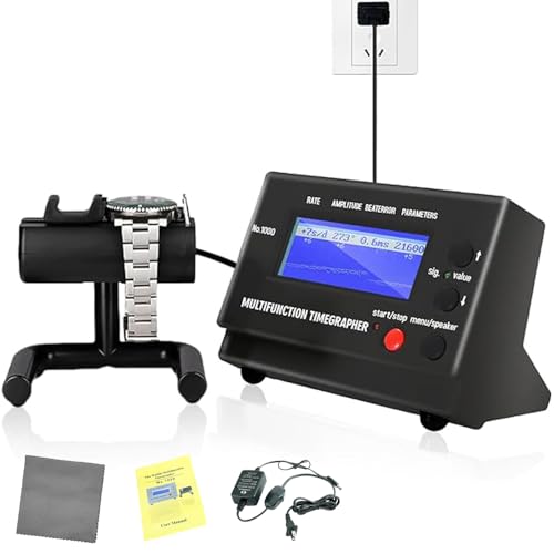 TICFROG Watch Timegrapher No.1000 Weishi, Multifunctional Watch Tester, Watch Timing Machine for Watchmaker, Watch Calibration Tool for Mechanical Watches with EN Instruction Watch Cleaning Cloth