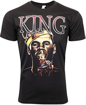 FLEA ALLEY Mens Funny Parody Printed T-Shirts King James(XL, Black)