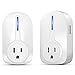 Wireless Outlet Switch with Remote Control - Wirelessly Turn Power On Off Wireless Electrical Outlet Plug for Household Appliances Lamp Light - 5 Pack with 2 Learning Code Remote Control