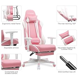 GTRACING Gaming Chair with Footrest, Ergonomic