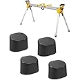 N074647 Table Saw Stand Foot Rubber Pad Replacement Fit for Dewalt DWX723 DWX724 DWX725 Series Miter Saw Stand Black Extended