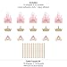 Big Dot of Happiness Little Princess Crown - Pink and Gold Princess Baby Shower or Birthday Party Centerpiece Sticks - Table Toppers - Set of 15