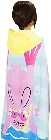 Kids Beach Towel Hooded Poncho Boy Girl Cotton Bathrobe Swim Wrap Bath Blanket