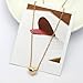 Rigant Simple Small Smooth Heart Pendant Necklace Fashion Jewelry for Women (Gold)
