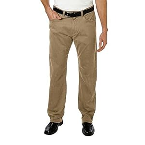 Image of Kirkland Signature Mens Standard fit 5-Pocket Pants, British Khaki, 40 x 34