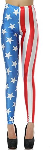 American Flag Leggings For Women Graphic Print Leggings Aztec Funky Leggings Girls Petite,5 Pattern Offered