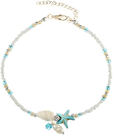 Cren Handmade Shell Beads Ankle Chain Retro Adjustable Anklet Bracelet Sandal Beach Foot Accessory