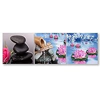 signwin-3 Piece Canvas Wall Art- Cobblestone-Canvas Prints Home Artwork Decoration for Living Room,Bedroom - 12