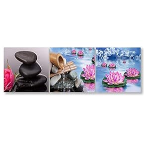 3 Piece Canvas Wall Art- Cobblestone-Canvas Prints Home Artwork Decoration for Living Room,Bedroom - 12"x12"x3 Panels