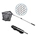 Made Simple Aluminum Fishing Landing Net, Collapsible Fold-able 2 Section Telescopic Handle, Premium Nylon Material Net, Strong Light Durable Perfect Catch Release, 63