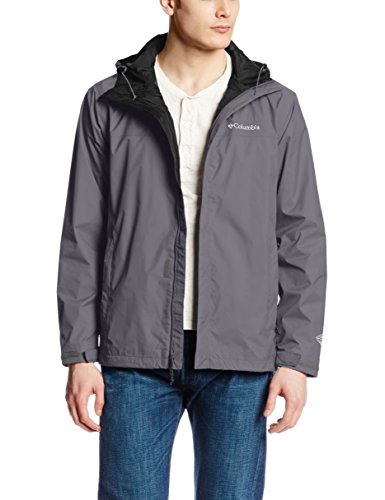 Columbia Men's Watertight II Front-Zip Hooded Rain Jacket,Graphite,XX-Large