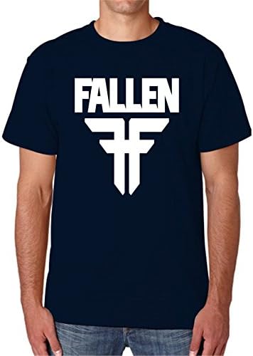 Fallen T Shirts A0139 Joylucky Mens Crew Neck Cotton T-Shirt Band Tees Navy M