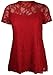 Forever Womens Plus Size Cap Sleeves Floral Lace Dress Top