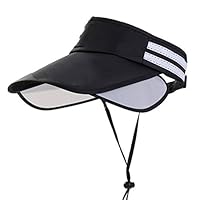 Lxrzls Straw Hat Outdoor Sun Hat Big Hat Riding Helmet Cool Hat Sunscreen Adjustable Sweatband Breathable (Color : Black)
