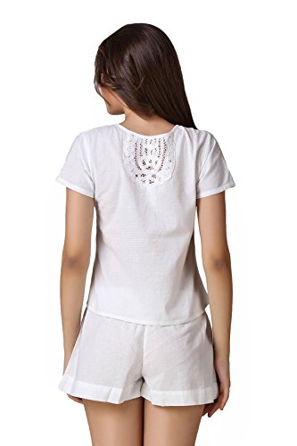 after dark women's sleepwear, embroidered shorts & top set