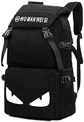 CustomHomme Men's Tall Printed Laptop Backpack One Size Black