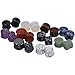 Longbeauty 15 Pairs Set Mixed Stone Saddle Ear Plugs Stretcher Expander Tunnels Ear Gauges Piercing Jewelry