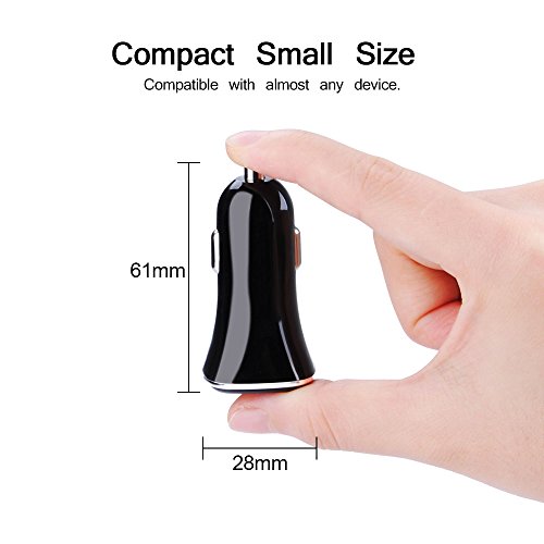 image for Dual USB Car Charger, FiveBox Phone Car Charger Adapter with 2 Pack Br