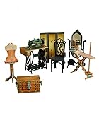 KERANOVA Clever Paper Doll House and Furniture Collection Sewing 3D Puzzle, 12.5 x 2 x 11.5 cm