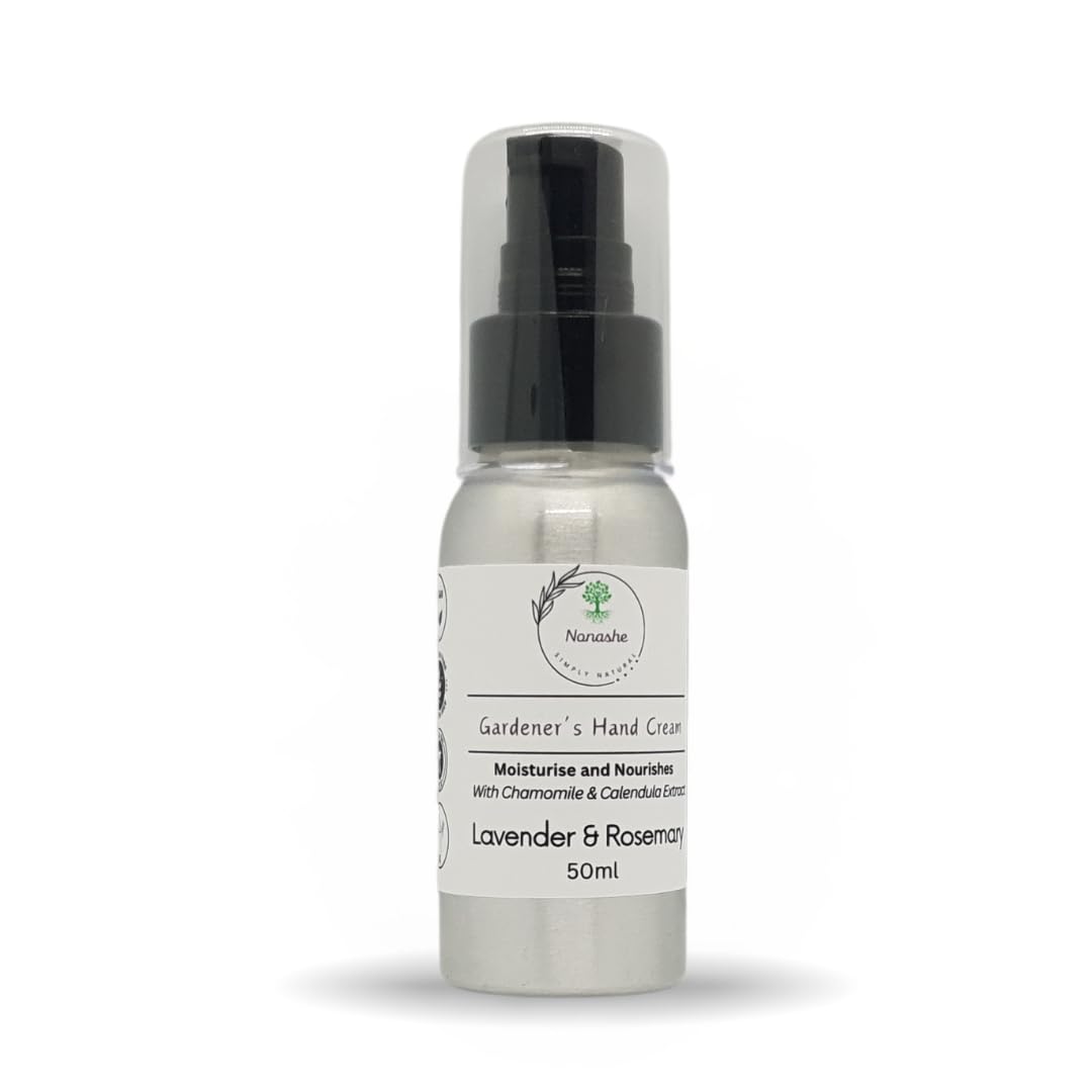 Nonashe Gardener’s Hand Cream Deep Moisturiser, Anti-Ageing, Antioxidant Cream,With Shea Butter+ Rosehip Oil+ Vitamin E With Chamomile & Calendula Extracts - Lavender & Rosemary Scent,50ml