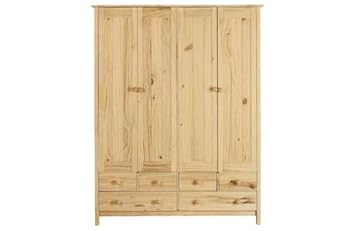 Scandinavia 4 Door 6 Drawer Wardrobe Pine Amazon Co Uk