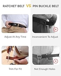 CHAOREN Mens Dress Belt Leather 2 Pack - Mens