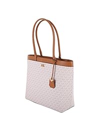 Michael Kors Maddie - Bolso grande, diseño de bandera de Vainilla