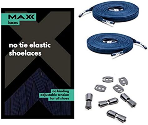 Maxxlaces Flat elastic laces with adjustable tension in different colours, shoe straps without bandages, comfortable shoe straps, easy to use, fits any shoe