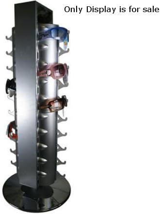 Rotating Sunglass Display Rack in Black 10.5 H x 5.5W Inches Holds 20 Pairs