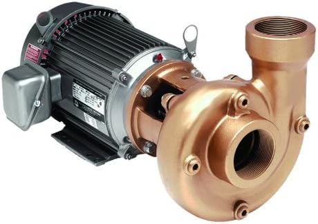 AMT Pump 3152-95 Heavy Duty Straight Centrifugal Pump, Cast Iron, 5 HP, 3 Phase, 230/460V, Curve C, 2" NPT Female Suction, 1-1/2" NPT Female Discharge Port