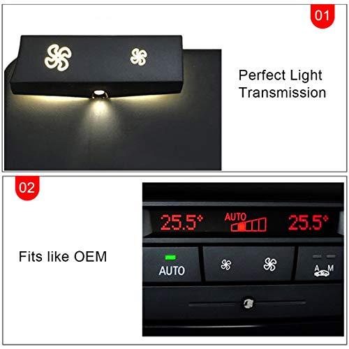 Jaronx For BMW A/C Climate Control Panel Fan Speed Button Replacement,fit for BMW 1 Series E81/E87/E88/E82,3 Series E90/E91/E92/E93,X1 E84 (1 PCS)