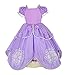Little Girls Princess Sofia Costume Dress up Cosplay Fancy Party Dress (5/6,130)