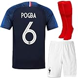 FC FirstClass 2018 Football Soccer Club Navy Blue Home Kit Short Sleeve Jersey Outfit Kids 3-12 Years Suit &Socks