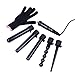 Ohuhu 5 in 1 Curling Iron Wand Set With 5 Interchangeable Ceramic Barrels and Heat Protective Glove for Girls Women Gifts