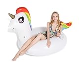 Jasonwell Unicorn Pool Party Float Inflatable Raft Tube with Rapid Valves Summer Outdoor Swimming Lounge Decorations Toys for Adults &amp; Kids 78 x 47 x 39-Inch (Toy)