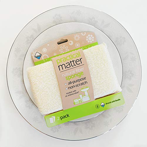 Practical Matter Organic Cotton Fiber All-Purpose Kitchen Sponge (Pack of 2)