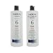 Nioxin System 6 Noticeably Thinning Hair Cleanser & Scalp Therapy Conditioner Duo Set