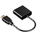 Camkey 1080P HDMI to VGA Adapter Video Converter Male to Female For PC Laptop HDTV Projectors and other HDMI input devices