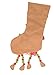 Clever Creations Plush Reindeer Christmas Stocking Hanging Pom-Pom Legs | Red and Green Felted Material with Knitted Cuff | Festive Holiday Décor | Traditional Winter Theme | Measures 16” Tall