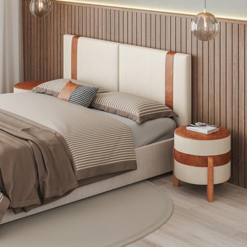 Cabeceira Dobrável ARTE Estofada Em linho 1,58 Para Cama Queen.