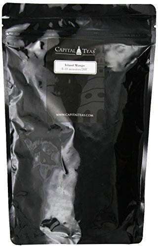 Capital TeasIsland Mango Fruit Tisane Blend, Caffeine Free Loose Leaf Herbal Tea with Mango, Pineapple, and Orange, 8 Oz Bag