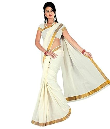 selvamani tex cotton kerala kasavu zari saree with blouse